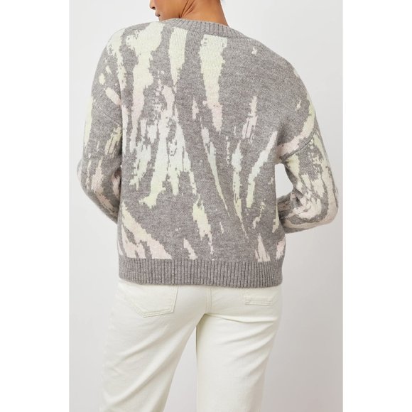 Rails Virgo Crewneck Wool Blend Sweater in Grey Tie Dye Size Large - Picture 5 of 11